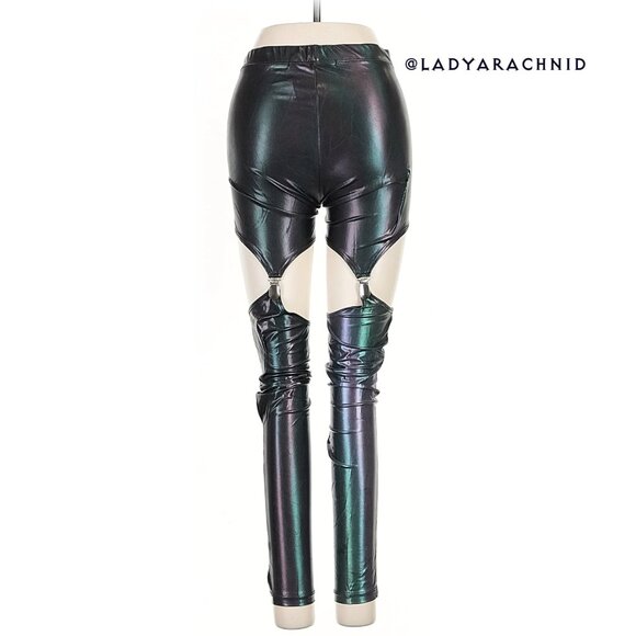 LIP SERVICE 2013 'Trippin' holographic oil slick garter leggings - Picture 3 of 6